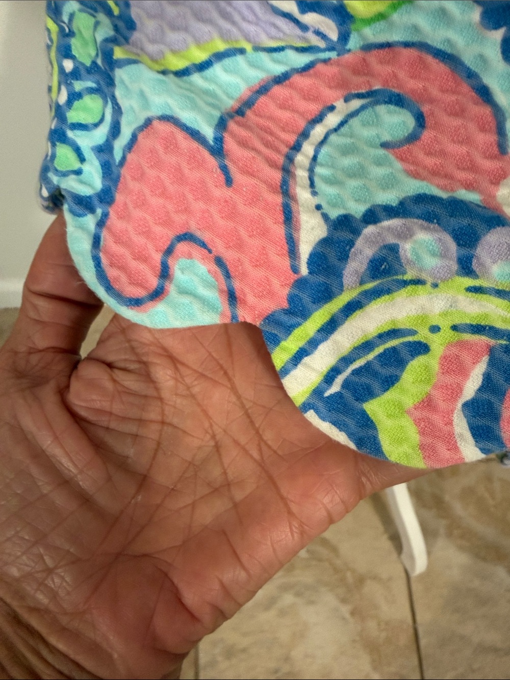 Lilly Pulitzer Multicolor Paisley Seersucker Shorts — Pink, Blue & Green - Picture 3 of 6
